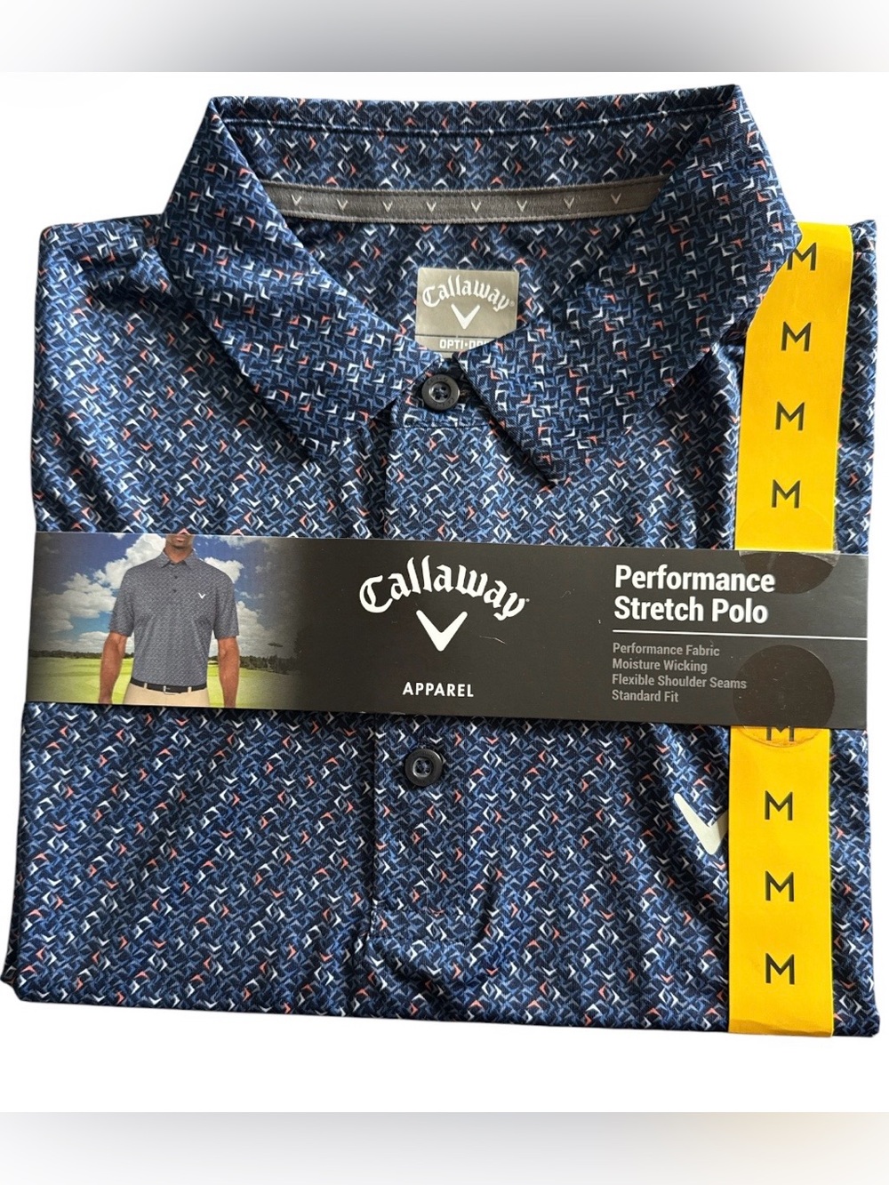 🆕 blue Callaway Opti-Dri performance stretch polo
